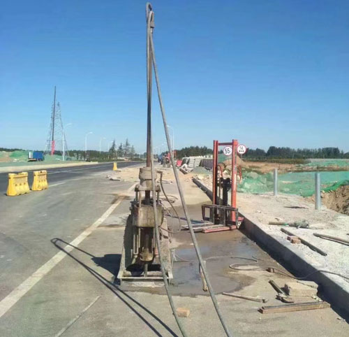 静安公路高聚物注浆加固